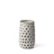 12" White Abstract Cylinder Ceramic Table Vase
