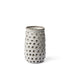 12" White Abstract Cylinder Ceramic Table Vase
