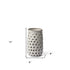12" White Abstract Cylinder Ceramic Table Vase