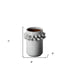 7" Gray Abstract Cylinder Spikey Ceramic Table Vase
