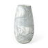 12" Gray And White Abstract Cylinder Crystal Glass Table Vase