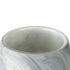 12" Gray And White Abstract Cylinder Crystal Glass Table Vase