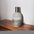 16" Bronze And White Ombre Glass Cylinder Table Vase