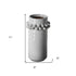 11" Gray Abstract Cylinder Ceramic Table Vase
