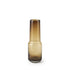12" Brown Cylinder Crystal Glass Table Vase
