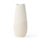 14" Cream Abstract Cylinder Ceramic Table Vase