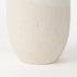 14" Cream Abstract Cylinder Ceramic Table Vase