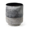 9" Brown And Black Abstract Cylinder Ceramic Table Vase