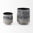 9" Brown And Black Abstract Cylinder Ceramic Table Vase