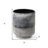 9" Brown And Black Abstract Cylinder Ceramic Table Vase