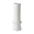 17" White Abstract Cylinder Ceramic Table Vase