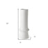 17" White Abstract Cylinder Ceramic Table Vase