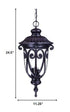 Naples 3-Light Marbelized Mahogany Hanging Light