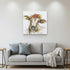 Watercolor Floral Cow Unframed Print Wall Art