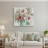 40" x 40" Watercolor Soft Pastel Peonies Bouquet Canvas Wall Art