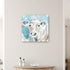 40" x 40" Blue Pastel Watercolor Cow Unframed Canvas Wall Art