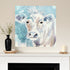 40" x 40" Blue Pastel Watercolor Cow Unframed Canvas Wall Art