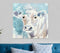40" x 40" Blue Pastel Watercolor Cow Unframed Canvas Wall Art