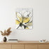 20" Modern Yellow and Black Flower Canvas Wall Art