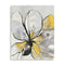 20" Modern Yellow and Black Flower in Bloom Canvas Wall Art