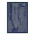36" x 24" Indigo and White Aerial New York Map Canvas Wall Art