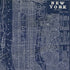 36" x 24" Indigo and White Aerial New York Map Canvas Wall Art