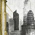 Nyc Golden Bridge Skyline Unframed Print Wall Art