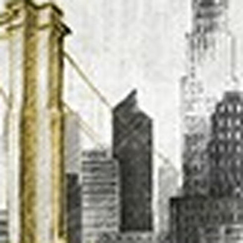 Nyc Golden Bridge Skyline Unframed Print Wall Art