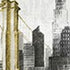 Nyc Golden Bridge Skyline Unframed Print Wall Art