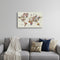 36" x 24" Fun Floral Map of the World Canvas Wall Art