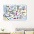Fun Illustrated Nyc Map Unframed Print Wall Art