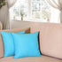 Set of 2 Turquoise Modern Square Throw Pillows