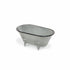 5" Gray Polyresin Hand Painted Decorative Tub Tabletop Sculpture