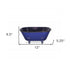 5" Blue Metal Hand Painted Decorative Tub Tabletop Sculpture