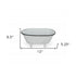 5" White Metal Hand Painted Decorative Tub Tabletop Sculpture