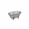 5" Gray Metal Hand Painted Decorative Tub Tabletop Sculpture