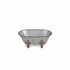 5" Gray Metal Hand Painted Decorative Tub Tabletop Sculpture