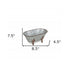 5" Gray Metal Hand Painted Decorative Tub Tabletop Sculpture