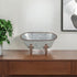 5" Gray Metal Hand Painted Decorative Tub Tabletop Sculpture