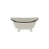 3" Gray Cast Iron Hand Painted Decorative Tub Tabletop Sculpture