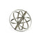 10" Silver Metal Hand Painted Decorative Orb Tabletop Sculpture