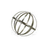 10" Silver Metal Hand Painted Decorative Orb Tabletop Sculpture