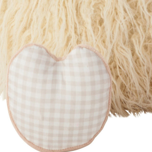 26" X 22" Ivory Lamb Fabric Throw Pillow