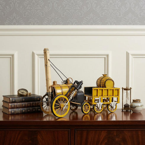 c1829 Yellow Rocket Steam Engine Model Sculpture