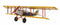 8" Yellow Red And Gray Metal Hand Painted Air Plane