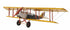 8" Yellow Red And Gray Metal Hand Painted Air Plane