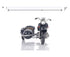 8" Black Metal Hand Painted Decorative Motorcycle