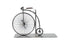 c1870 High Wheeler Bicycle Metal Decorative Bookends