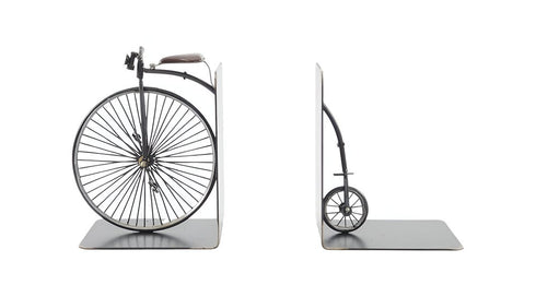 c1870 High Wheeler Bicycle Metal Decorative Bookends
