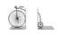 c1870 High Wheeler Bicycle Metal Decorative Bookends